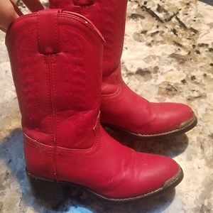 Kids red DURANGO cowgirl boot- Kids 13- used